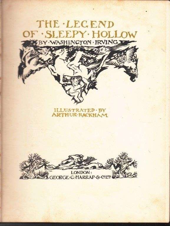 The Legend of Sleepy Hollow (1928 Hardcover, Reprint) with 8 colour plates Arthur Rackham