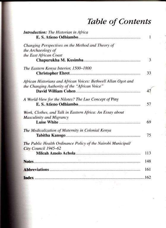 African Historians and African Voices - Odhiambo, E.S. Atieno
