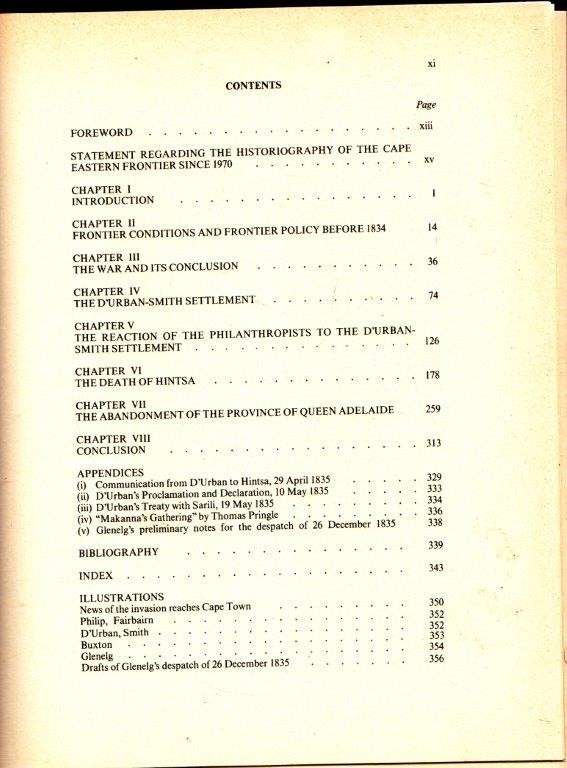 The British Humanitarians and the Cape Eastern Frontier 1834-1836 (Archives Yearbook 1988)