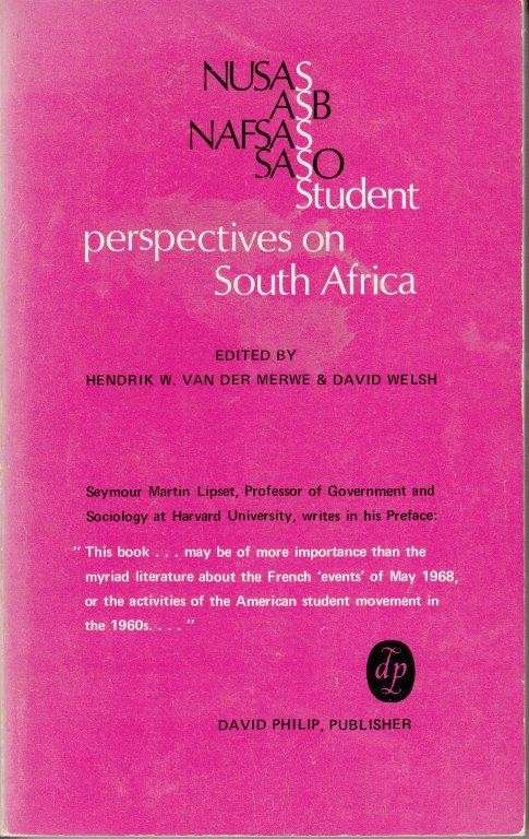 Student Perspectives on South Africa. - van der Merwe, Hendrik W. & Welsh, David