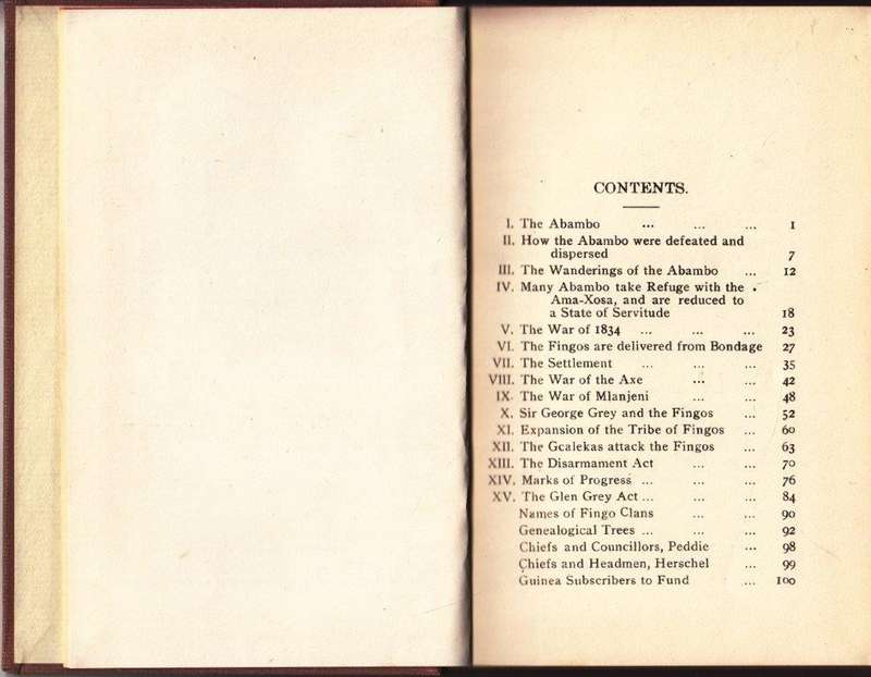 History of the Abambo Generally Known as Fingos (Willem Hiddingh Reprint Series number 17)