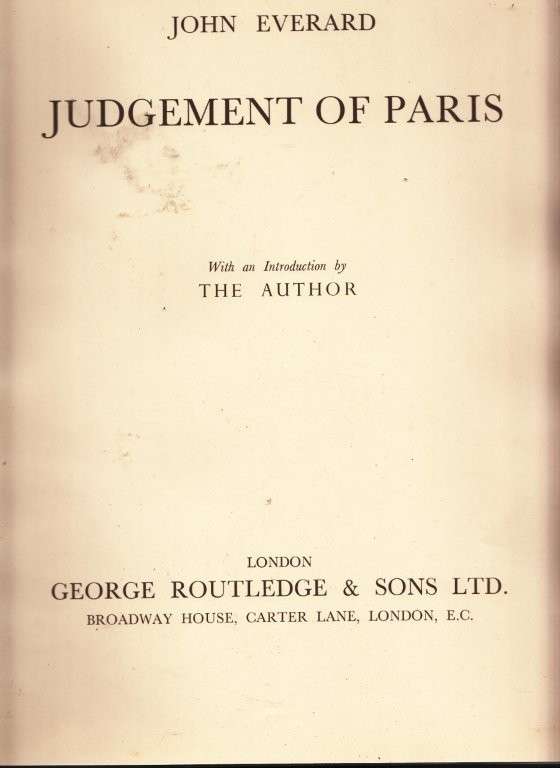Judgement of Paris (Hardcover) - Everard, John