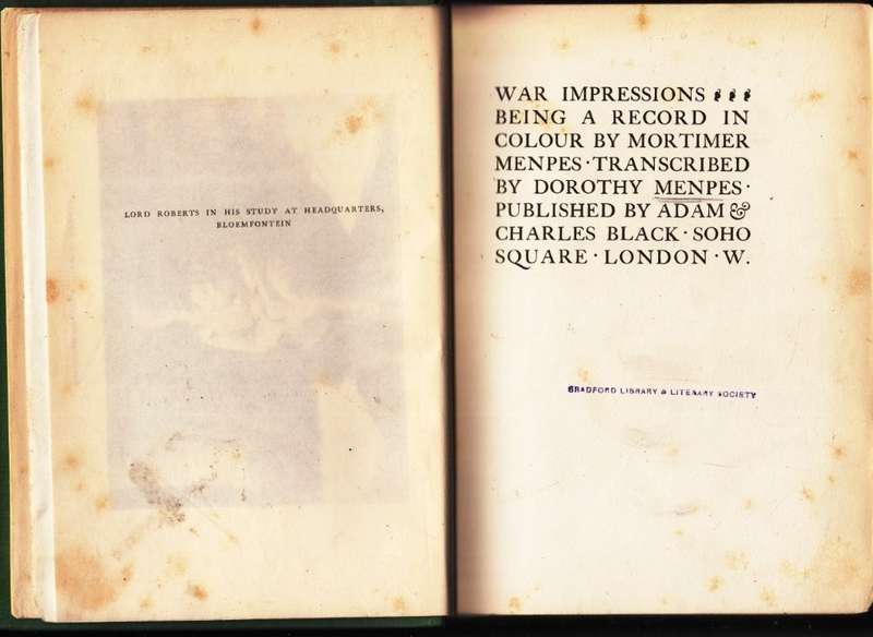 War Impressions : Being A Record In Colour (1903 Hardcover) - Menpes, Mortimer