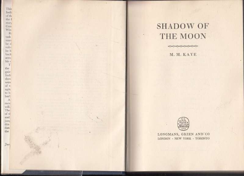 Shadow of the Moon (1957 First Edition Hardcover) - Kaye, M. M.