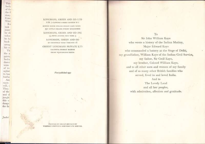 Shadow of the Moon (1957 First Edition Hardcover) - Kaye, M. M.