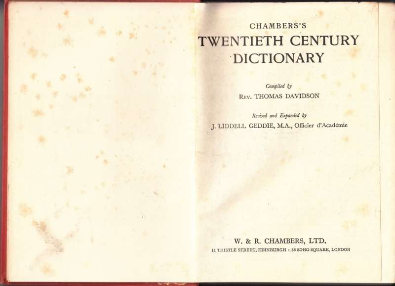 Chambers's Twentieth Century Dictionary (Hardcover) - Chambers
