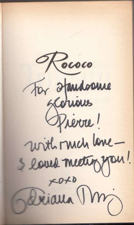 Rococo (signed) - Trigiani, Adriana