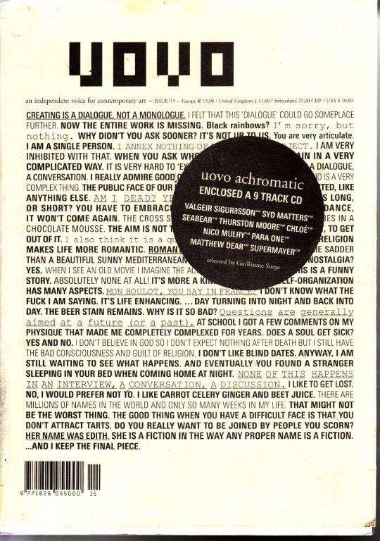 UOVO Magazine: Issue 15 October - December 2007 (With CD) - UOVO