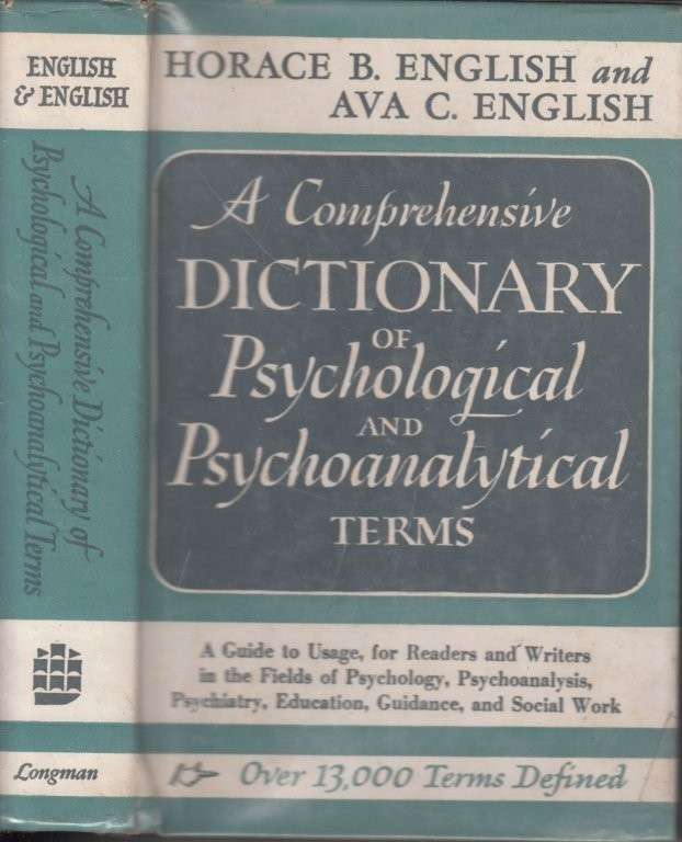A Comprehensive Dictionary of Psychological and Psychoanalytical Terms (Hardcover)
