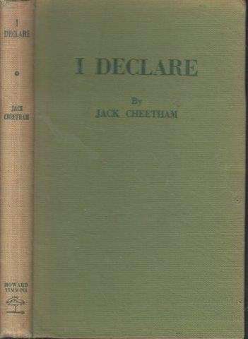 I Declare (Signed by Author) - Cheetham, Jack