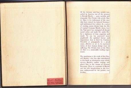 The Private Life of the Master Race A Documentary Play - Brecht, Bertolt