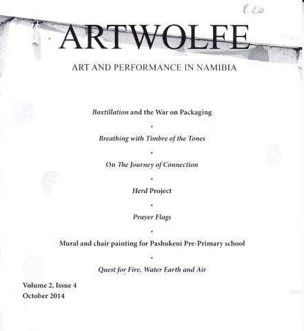 Artwolfe: Art and Performance in Namibia Vol. 2 Issue 4 - Artwolfe