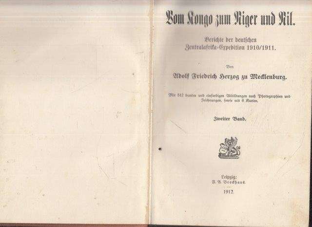 Vom Kongo zum Niger und Nil (2Vols) - Herzog zu Mecklenburg, Adolf Friedrich