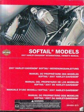 Softail Models 2007 Harley-Davidson International Owner's Manual (99469-071) - Harley-Davidson