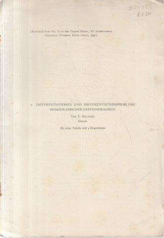 Differentiation und Differentiationsprobleme Sudafrikanischer Gesteinsmagmen - Reuning, E.