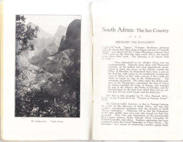 South Africa. The Sun Country - South African Railways and Harbours