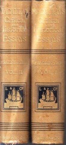 Critical and Historical Essays Contributed to the Edinburgh Review - Lord Macauley