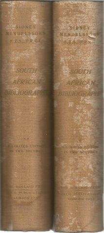 Mendelssohn's South African Bibliography - Mendelssohn, Sidney