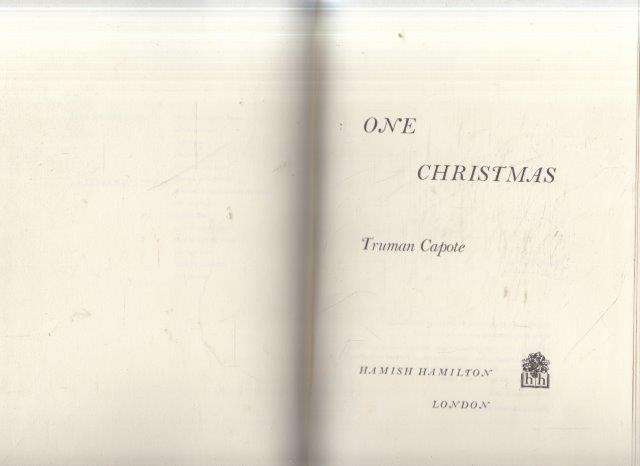 One Christmas (First UK Edition) - Capote, Truman