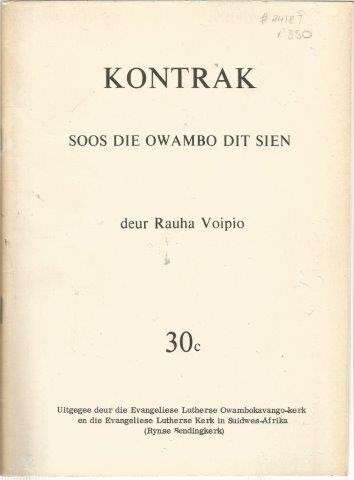 Kontrak soos die Owambo dit sien - Voipio, R.