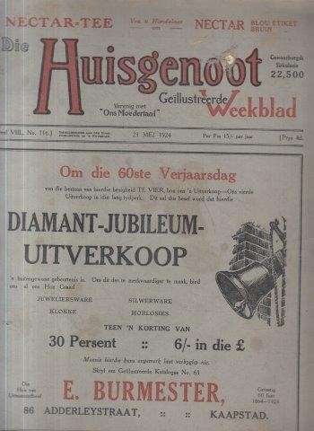 Huisgenoot Deel VIII No. 23 Mei 1924 - Smith, Prof. J. J. (ed)