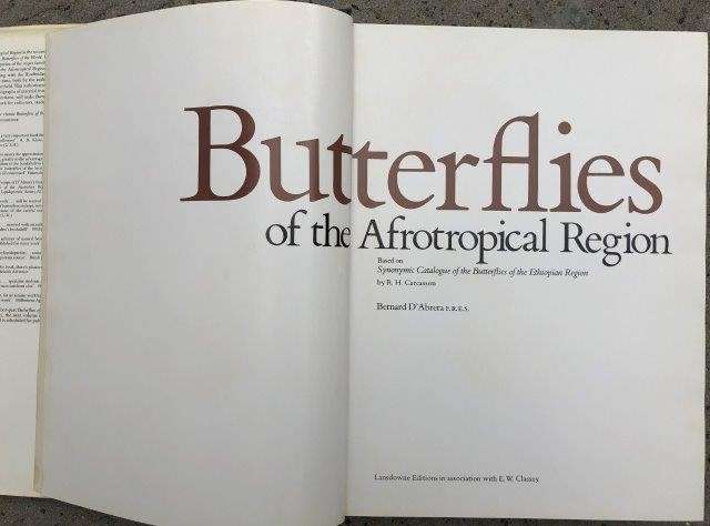 Butterflies Of The Afrotropical Region - D'Abrera, Bernard