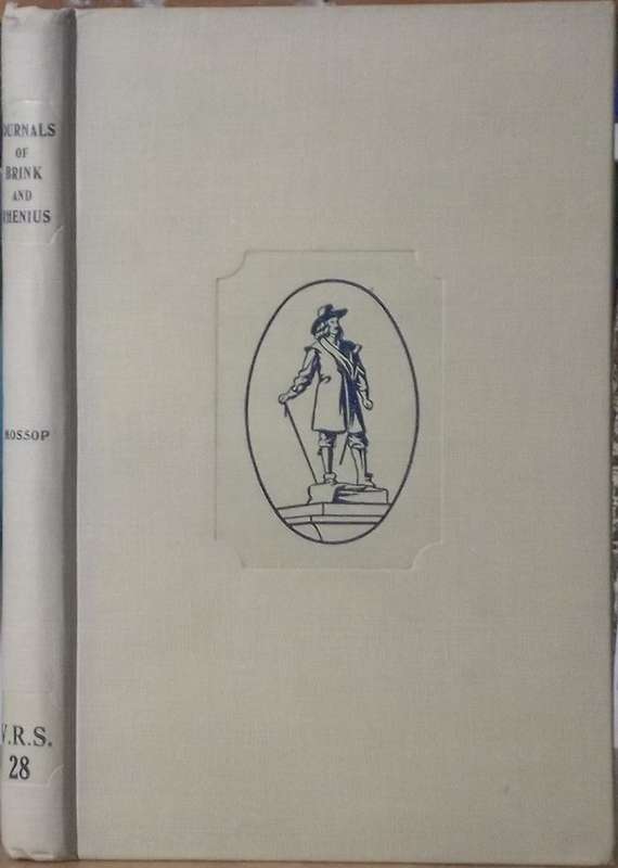 The Journals of Brink and Rhenius (VRS 28) - Mossop, E. E. (ed)