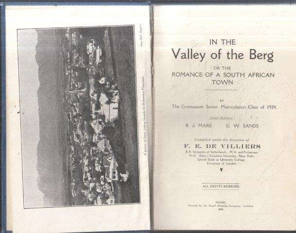 In the Valley of the Berg, or, The Romance of a South African Town