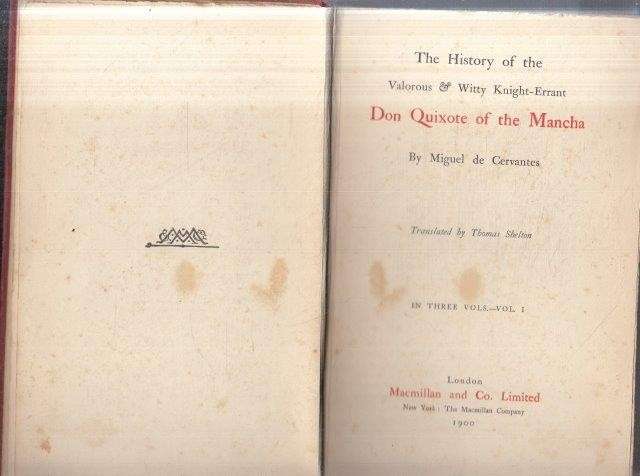The History of the Valorous & Witty Knight-Errant Don Quixote of the Mancha (3 Vols) - Cervantes