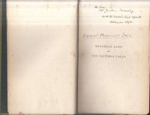 Matabele Land and the Victoria Falls - Oates, Frank & Oates, C. G. (ed)