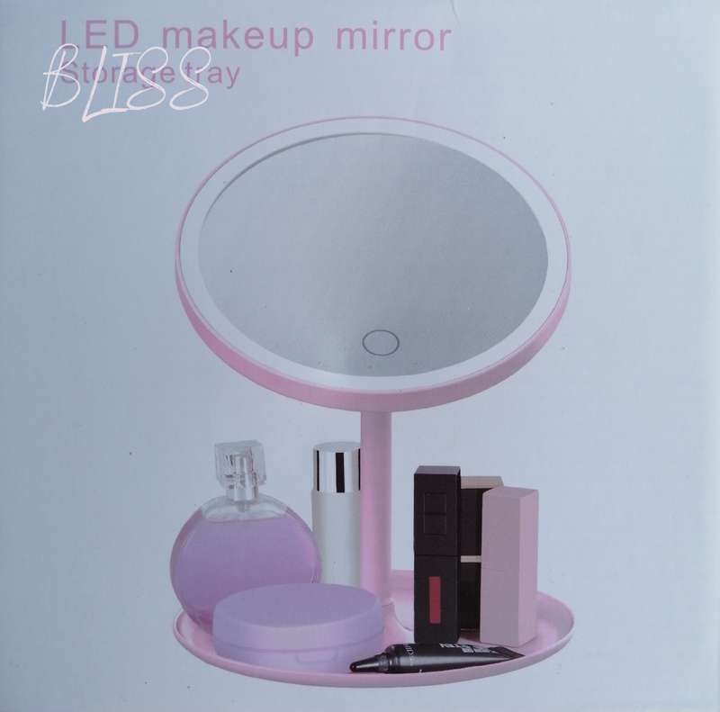 LED MakeUp Mirror with Storage Tray