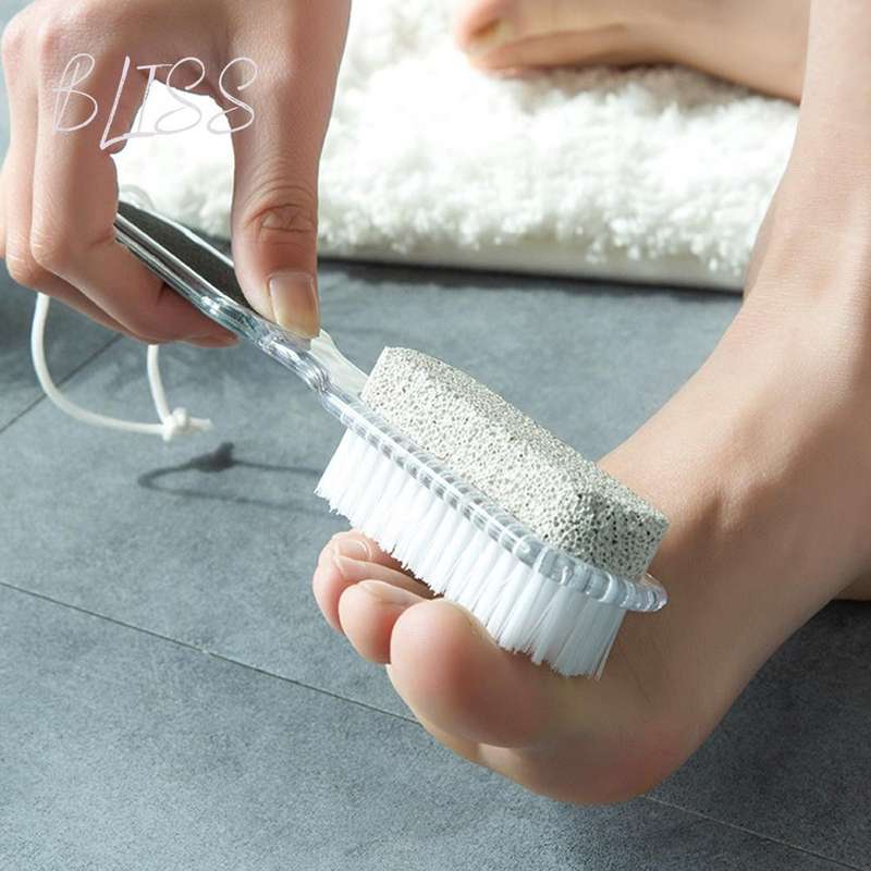 Pumice stone with brush