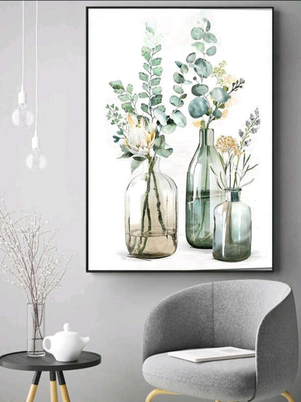 Paint by Numbers: Flowers in 3 Glass Jars