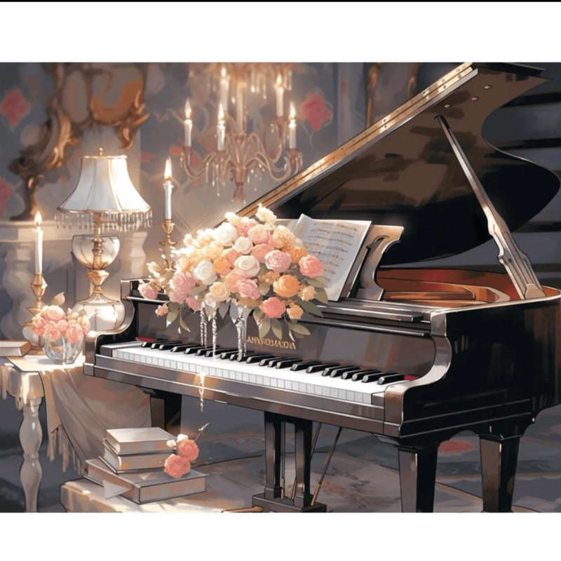 Paint by Numbers: Piano Still Life