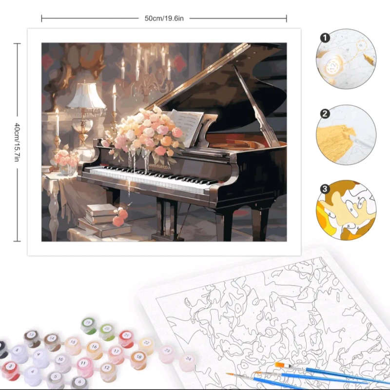 Paint by Numbers: Piano Still Life