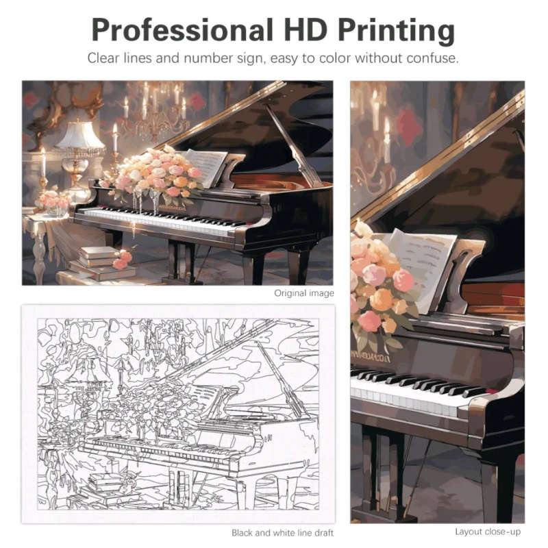 Paint by Numbers: Piano Still Life