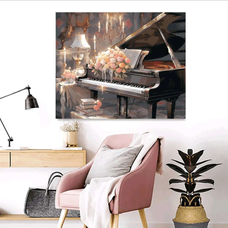 Paint by Numbers: Piano Still Life