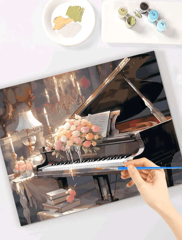 Paint by Numbers: Piano Still Life