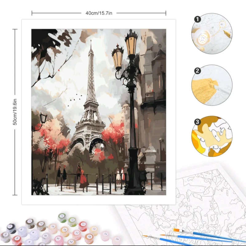 Paint by Numbers: Eiffel Tower