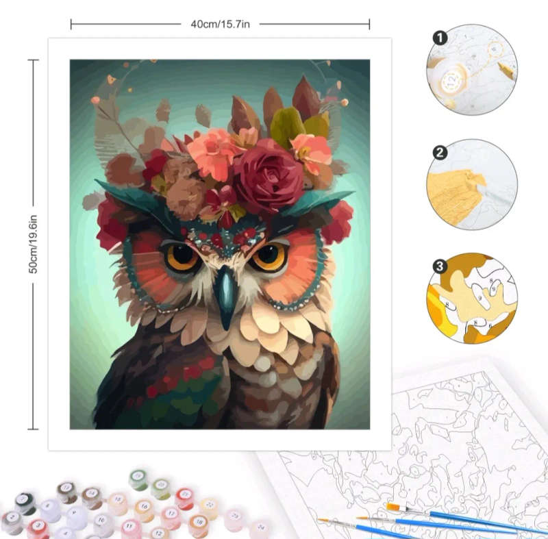 Paint by Numbers: Funky Owl