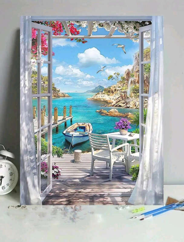 Paint by Numbers: Seaview from Window