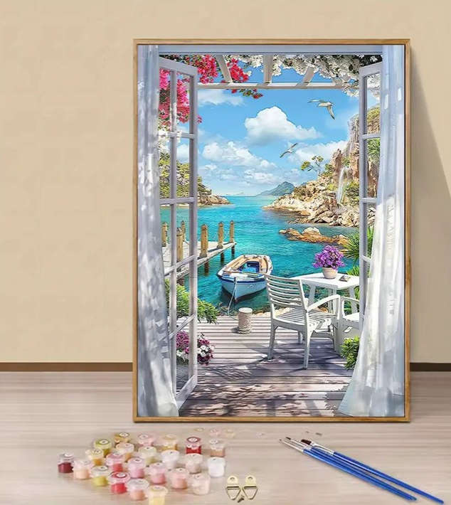 Paint by Numbers: Seaview from Window