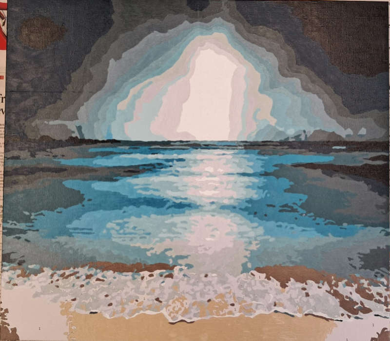 Paint by Numbers: Beach Scene & Dark Skies