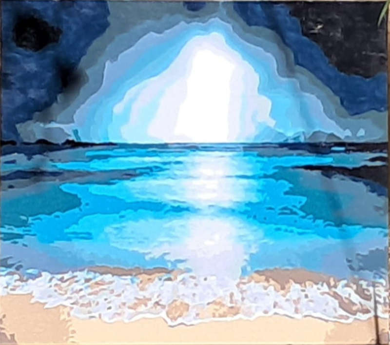 Paint by Numbers: Beach Scene & Dark Skies