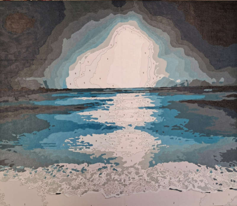 Paint by Numbers: Beach Scene & Dark Skies