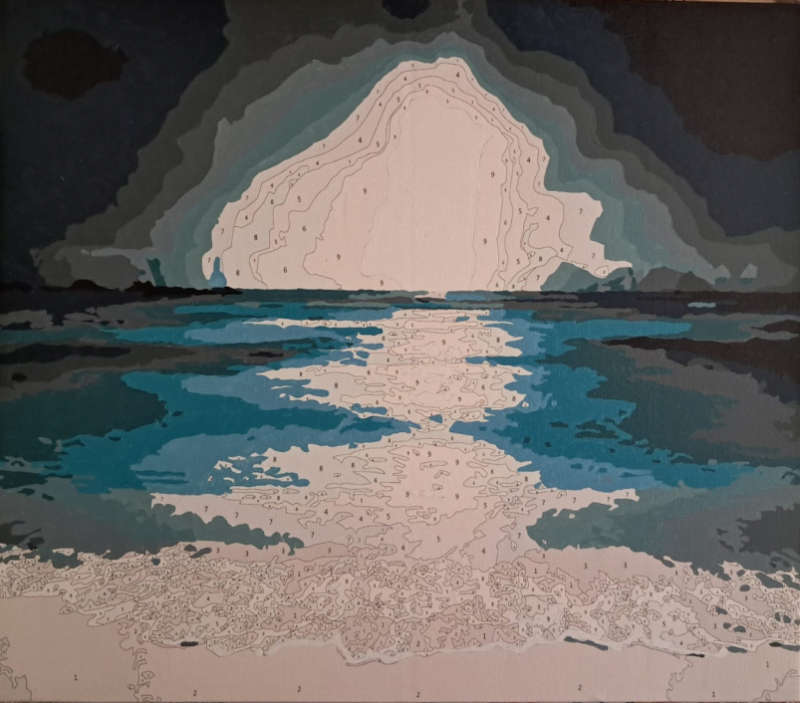 Paint by Numbers: Beach Scene & Dark Skies