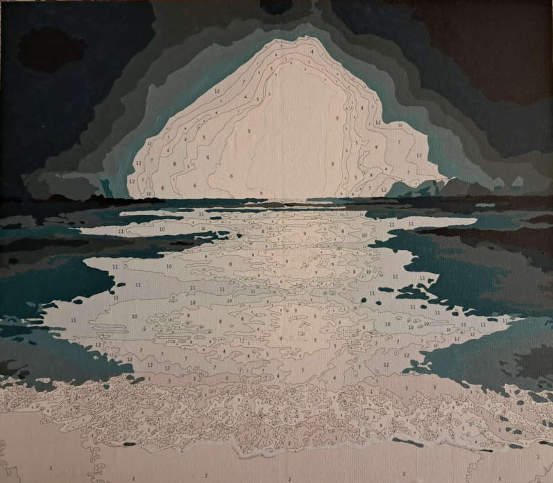 Paint by Numbers: Beach Scene & Dark Skies