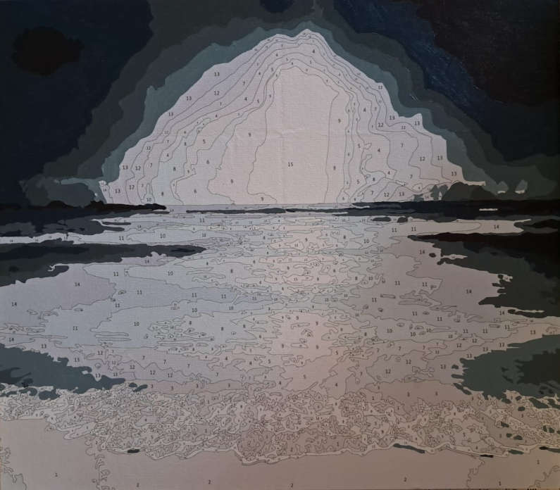 Paint by Numbers: Beach Scene & Dark Skies