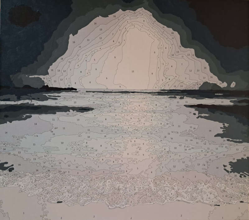 Paint by Numbers: Beach Scene & Dark Skies