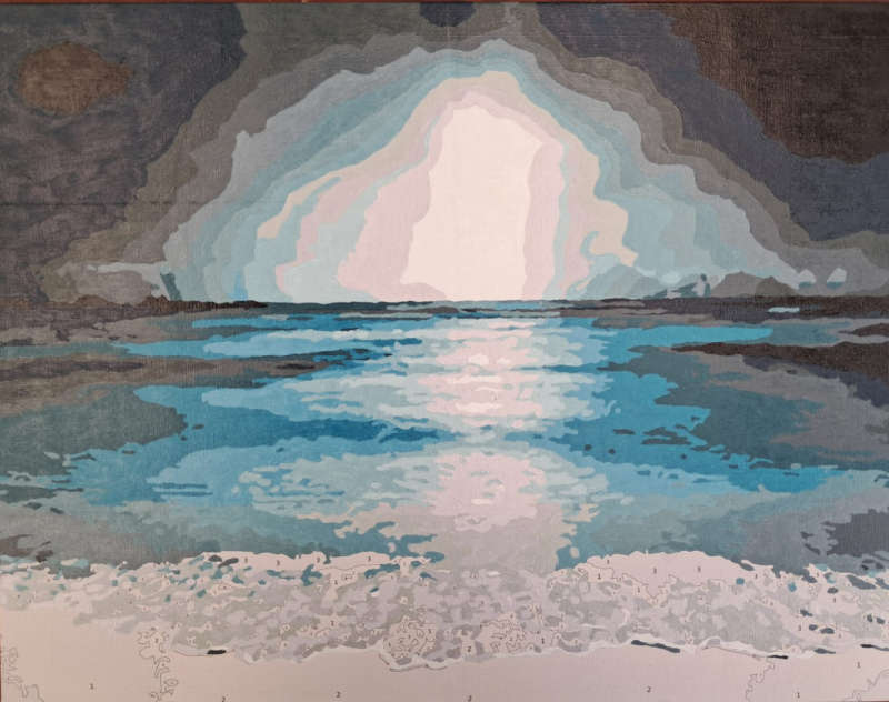 Paint by Numbers: Beach Scene & Dark Skies